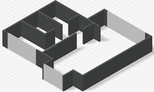 现代公寓户型等轴测图 - AI渲染效果