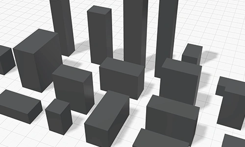 微缩城市街道建筑场景 - AI渲染效果