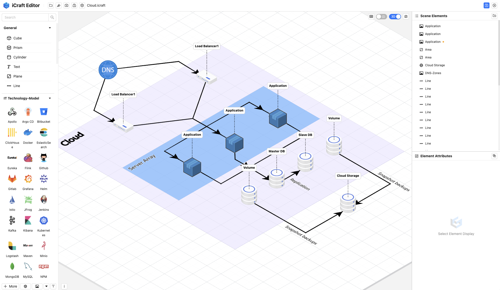 iCraft Editor template Cloud